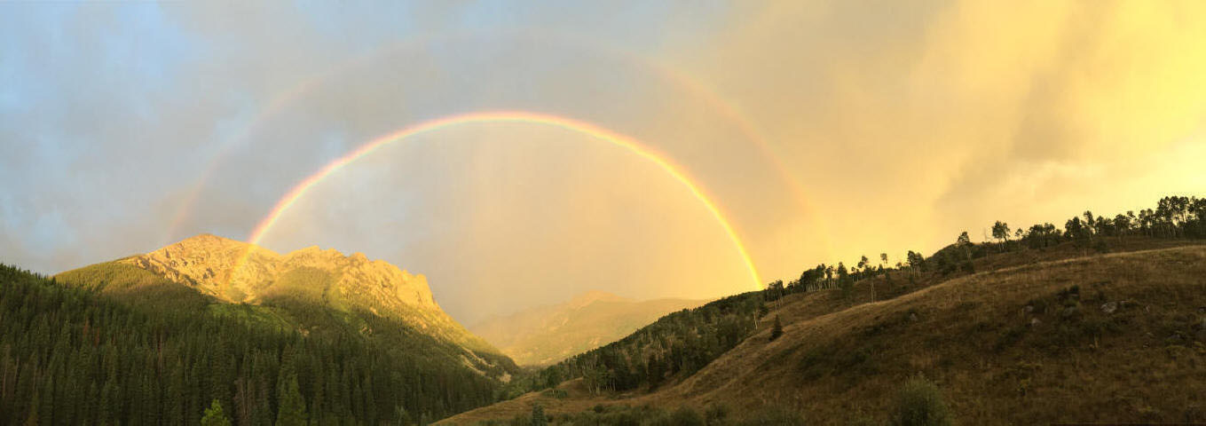 rainbow over Slate Creek